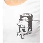 Husky-Bar mit Schnaps - Brust Motiv - päfjes Fair Wear Frauen T-Shirt - White