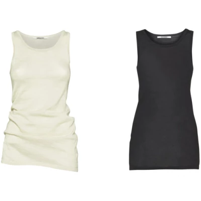 KARINFRAIDENRAIJ TANK TOP CIUDAD OFF WHITE + SCHWARZ