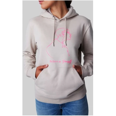 Kultgut Flauschiger Hoodie - Neonprint in GOTS zertifiziertem Druck - Believe in yourself