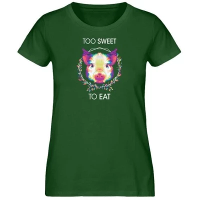 Team Vegan Too sweet to eat - Damen Organic T-Shirt