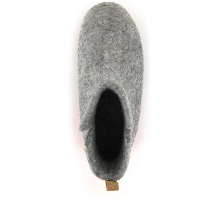 WoolFit Barfuß-Hüttenschuhe "Yeti" - kuschlig warme Filz-Boots aus 100% Wolle mit selbstformendem Fußbett