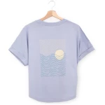 dressgoat Damen T-Shirt Print aus Bio-Baumwolle sea edition - hellblau