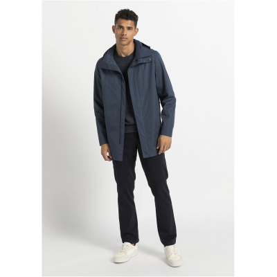 hessnatur Herren Parka Nature Shell aus Bio-Baumwolle - blau - Größe 52