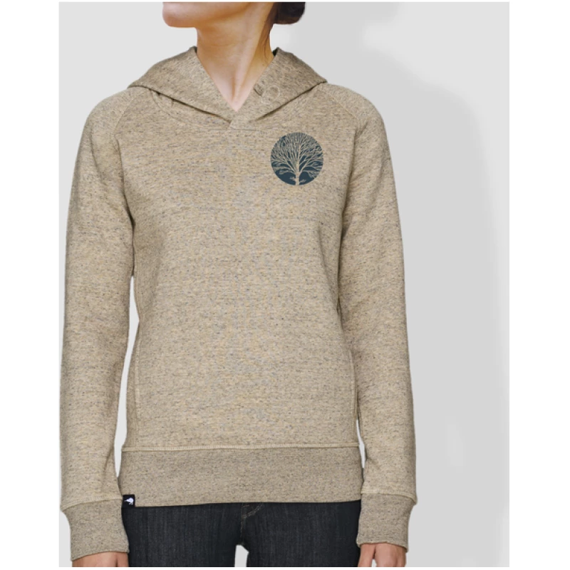 little kiwi Damen Hoodie, "Geäst", Sandfarbe