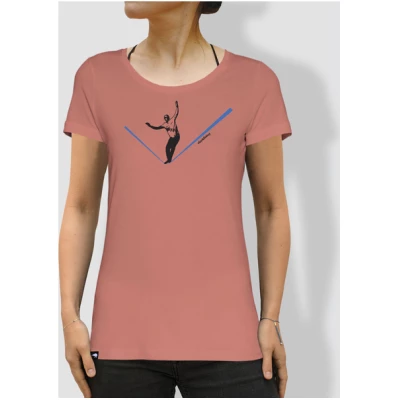 little kiwi Damen T-Shirt, "Balance", Dyed Salty Rose