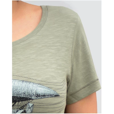 little kiwi Damen T-Shirt, "Dirigeable", Light Khaki