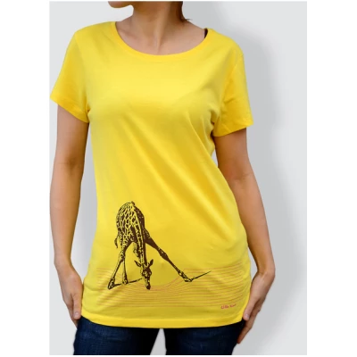 little kiwi Damen T-Shirt, "In der Savanne", Gelb