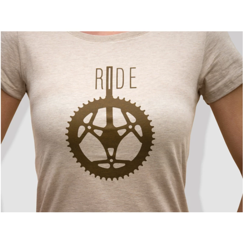 little kiwi Damen T-Shirt, "Ride", Mid Heather Beige
