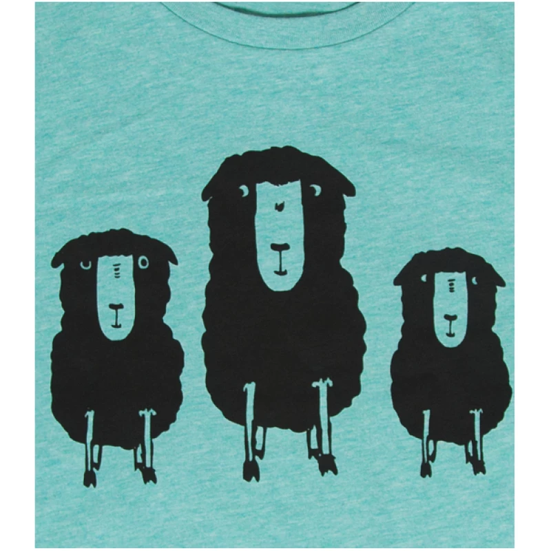 päfjes 3 Schafe auf der Wiese - Fair Wear Frauen Bio T-Shirt - Mintgreen