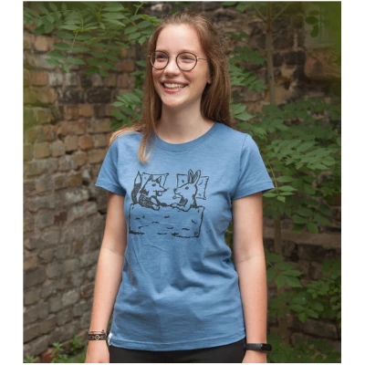 päfjes Fuchs & Hase - Frauen T-Shirt - Fair gehandelt aus Baumwolle Bio - Slub