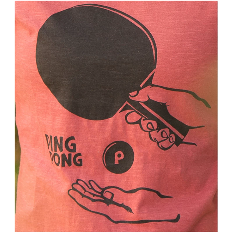 päfjes Ping Pong Tischtennis - Frauen T-Shirt - Fair gehandelt aus Baumwolle Bio - Slub