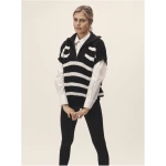 Knitted Vest Striped Black White - Sustainable Cotton