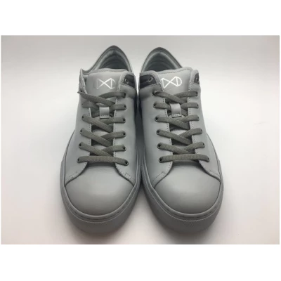 Sneaker aus Leder "nat-2 Sleek Low all grey" in grau