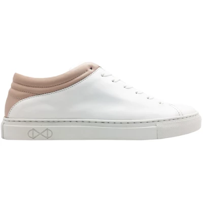 Sneaker aus Leder "nat-2 Sleek Low white rose" in weiß und rosa