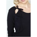 Susan's Fashion schwarzes Strickkleid Elli aus Biomerinowolle