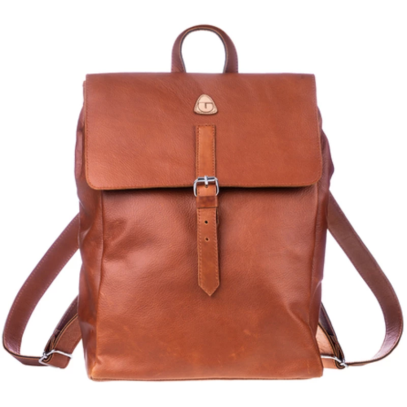 Ritagli di G Damen Leder Laptop Rucksack ALEXA für Studium oder Arbeit - 100% Made in Italy