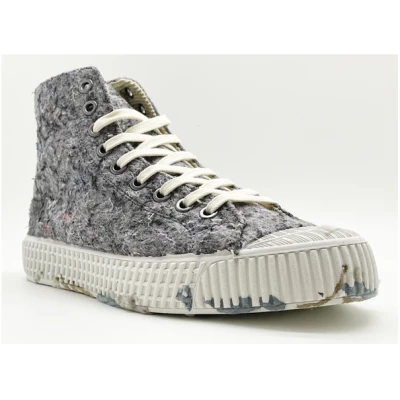 Veganer Sneaker "nat-2 Mover" grey aus recycelten Fashion Textilien, Cord, Kork und Zuckerrohr