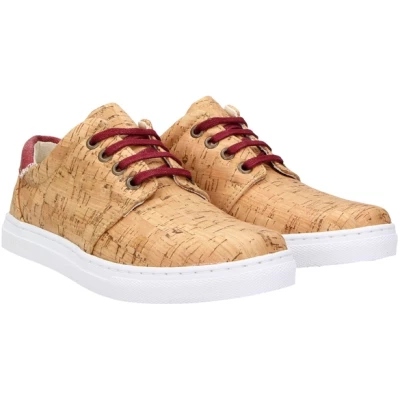 ZWEIGUT® Vegane Damen Sneaker #401 kork Weinrot