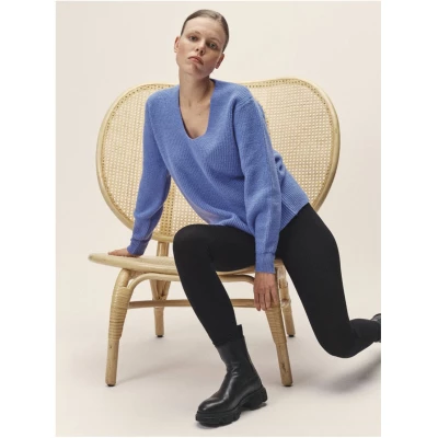 Knitted Pullover Blue - Sustainable Merino Wool