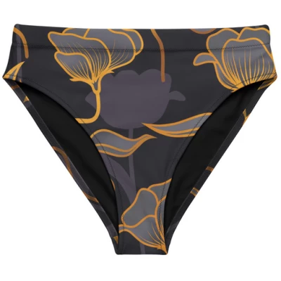 earlyfish recycelte Bikini Hose Tropical Black