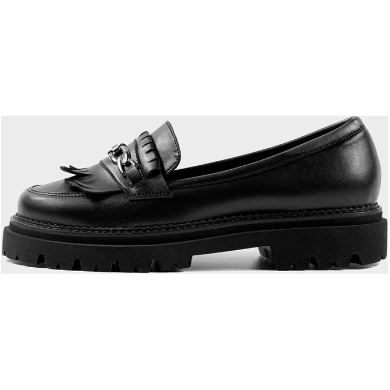 Chunky Loafers Black Grape Leather Loafers