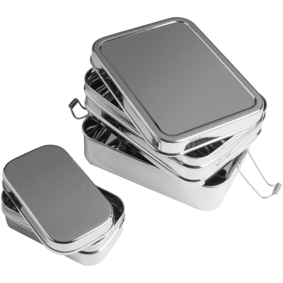 Brotzeit Lunchbox 3 Fächer - aus Edelstahl ohne Plastik