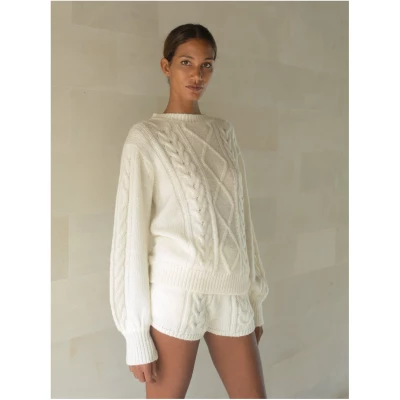 Cecile Mohair Sweater in Ivory