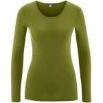 Damen Langarm-Shirt aus Bio-Merinowolle und Bio-Baumwolle