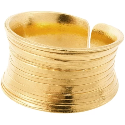 Nudo Gold Short Scratch Ring (Adjustable)