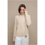 Reese - Oversize Roll-neck Cable Knit Jumper