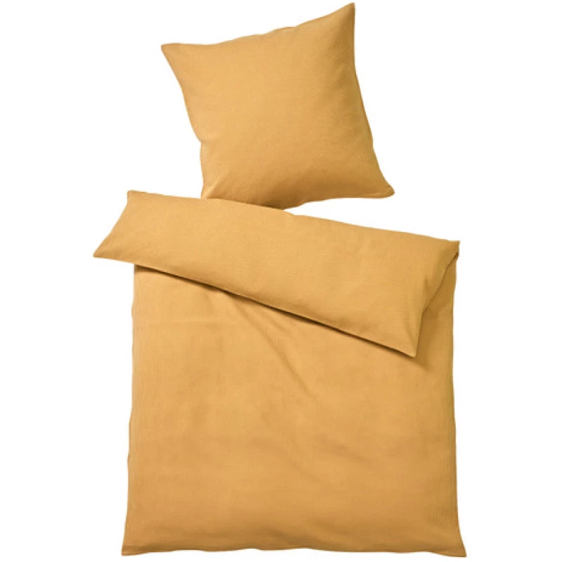 Waffelpiqué-Bettwäsche aus reiner Bio-Baumwolle, amber