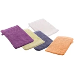 Waschhandschuhe Baumwolle in frischen Farben, 16 x 21 cm