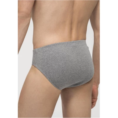 hessnatur Herren Slip PureDAILY im 2er Set aus Bio-Baumwolle - grau - Größe 4