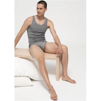 hessnatur Herren Slip PureDAILY im 2er Set aus Bio-Baumwolle - grau - Größe 4