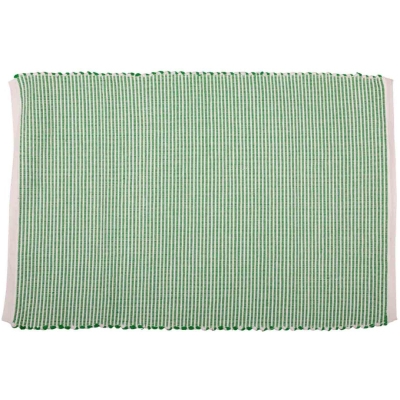 Badematte grün / weiß gestreift, 70 x 50 cm