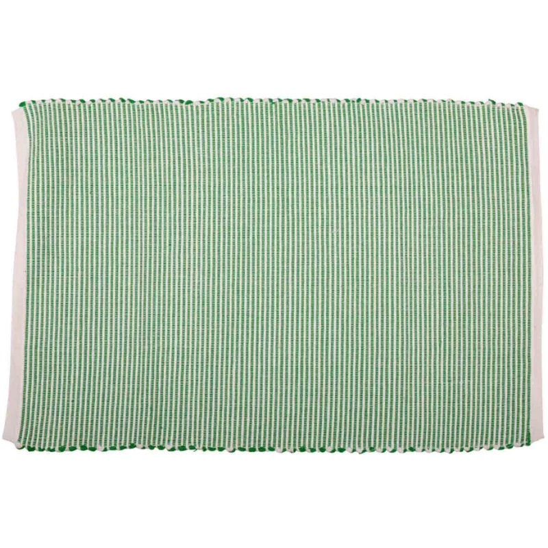 Badematte grün / weiß gestreift, 70 x 50 cm