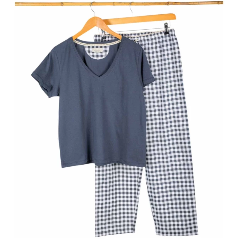 Pyjama Damen graublau, Dora Gr. XL