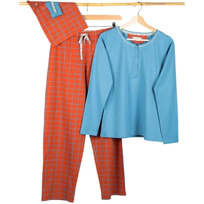 Pyjama für Damen, Carlota graublau, Gr. L