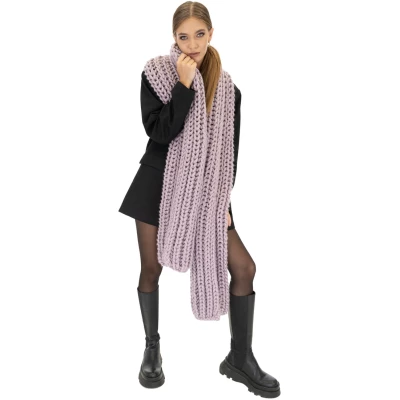 Ribbed Chunky Scarf - Lilac
