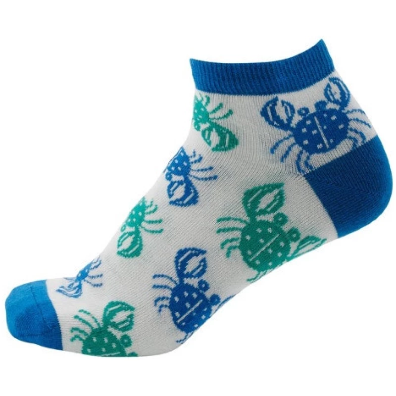 Sneaker Socken Krabbe, blau, Gr. 35-38