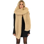 Straight Ribbed Chunky Scarf - New Gold