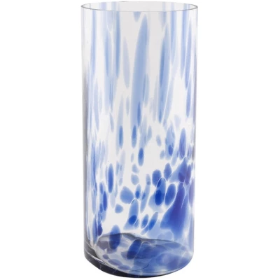 Vase Glas groß, königsblau Sprenkel