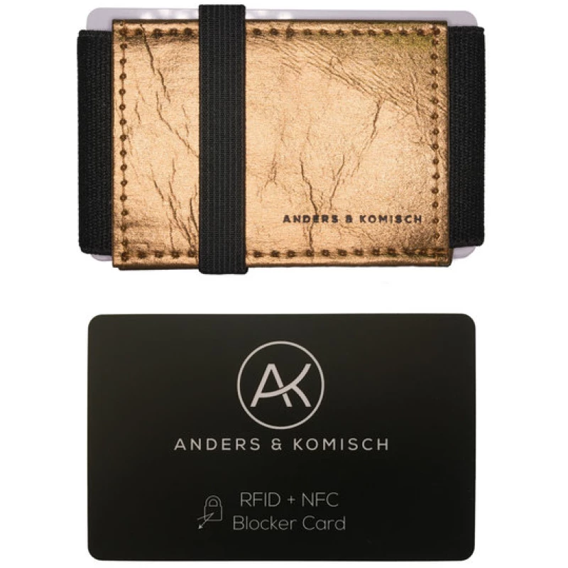 ANDERS & KOMISCH Kartenetui. Kleine Geldbörse RFID- & NFC Schutz - A&K MINI Bundle