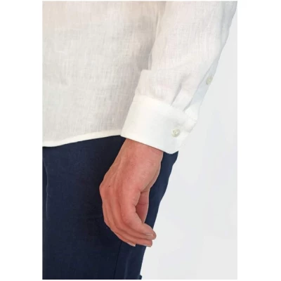 Aatise Zenith - Reines Leinenhemd Farbe Weiss slim fit - made in France