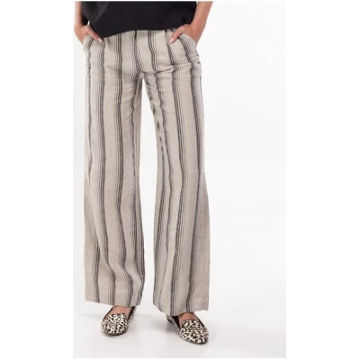 Alma & Lovis Streifenhose aus französischen Leinen | Linen Stripe Pants