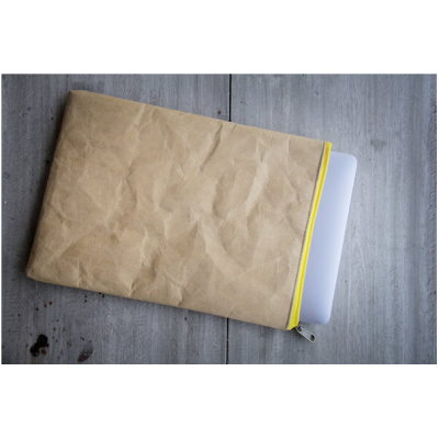 BY COPALA Kraft Papier : Laptop Case/ Tasche, MacBook Hülle 15 - 16 Zoll. Lederoptik
