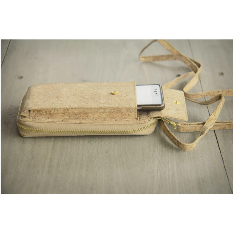BY COPALA Portemonnaie, praktische Brieftasche mit Handyfach aus Kork (Nature Cork)