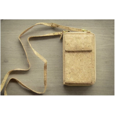 BY COPALA Portemonnaie, praktische Brieftasche mit Handyfach aus Kork (Nature Cork)