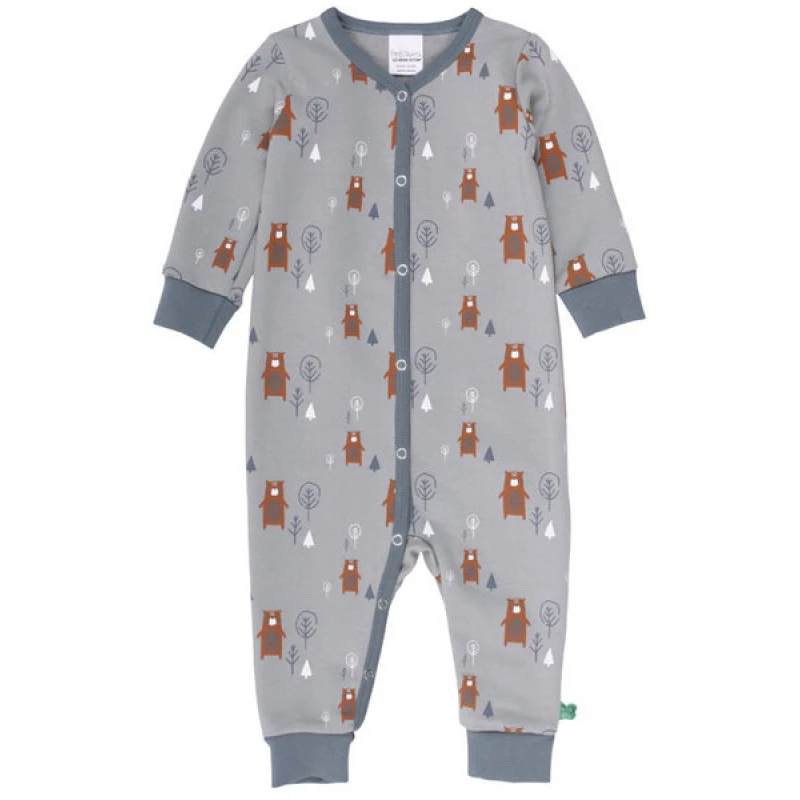 Baby Langarm Schlafanzug/ Strampler *Bear* GOTS & Bio- Baumwolle | Freds World