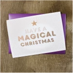 Bow & Hummingbird Grußkarte Magical Christmas
